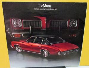 1973 Pontiac Dealer Sales Brochure Folder LeMans & GTO 350 400 455