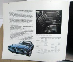 1973 Pontiac Dealer Sales Brochure Folder Firebird Trans Am Formula Esprit