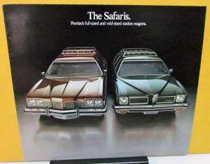 1974 Pontiac Dealer Sales Brochure Folder Grand Safari LeMans Safari Wagons