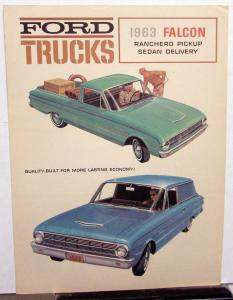 1963 Ford Falcon Ranchero Pickup Sedan Delivery Truck Specs Sale Folder Original