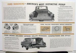 1963 Ford Falcon Ranchero Pickup Sedan Delivery Truck Specs Sale Folder Original