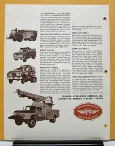 1964 Ford Truck Marmon Herrington All Wheel Drive Heavy & Super Duty Brochure