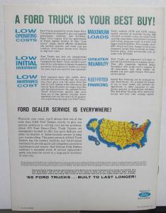 1965 Ford Super Duty Single Axle Truck F N C H 850 950 1000 1100 Brochure Rev