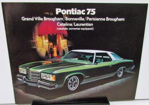 1975 Pontiac Canadian Dealer Brochure Grand Ville Brougham Bonneville Parisienne