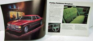 1975 Pontiac Canadian Dealer Brochure Grand Ville Brougham Bonneville Parisienne