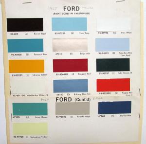 1967 Ford Truck Paint Chips Original F 100 250 350 HD