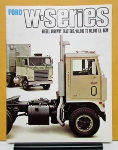 1968 Ford Truck Model W WR 1000 Diesel Highway Tractors Sales Brochure