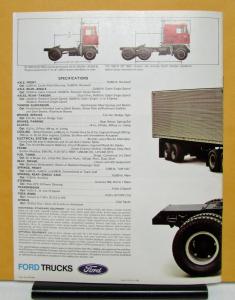 1968 Ford Truck Model W WR 1000 Diesel Highway Tractors Sales Brochure