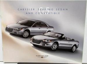 2005 Chrysler Sebring Sedan & Convertible Canadian Sales Brochure