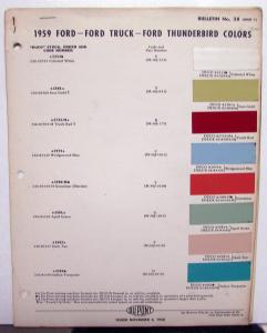 1959 Ford Truck Paint Chips By DuPont