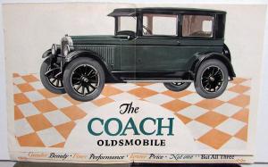 1926 Oldsmobile Six Coach & Sedan Color Sales Folder Specifications Orig