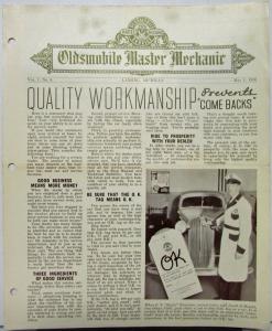 1936 Oldsmobile Master Mechanic Bulletins Lot of 4 Apr May Jun Aug Original