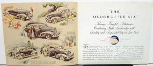 1937 Oldsmobile Six Color Sales Brochure Original Sedans Coupes Specs