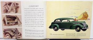 1937 Oldsmobile Six Color Sales Brochure Original Sedans Coupes Specs