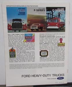 1973 Ford Diesel Linehauler Truck Series W WT 9000 Sales Brochure Original