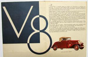 1932 Pontiac Dealer Sales Brochure Folder V8 Sedan Coupe Convertible Color