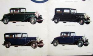 1932 Pontiac Dealer Sales Brochure Folder V8 Sedan Coupe Convertible Color