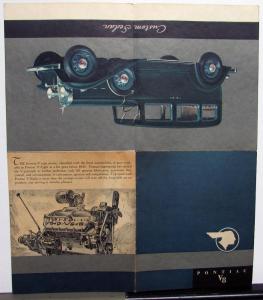 1932 Pontiac Dealer Sales Brochure Folder V8 Sedan Coupe Convertible Color