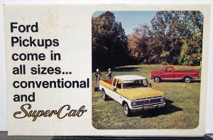 1975 Ford Pickup Truck F Series & Supercab Sales Folder Mailer Original