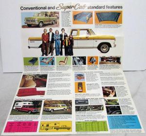 1975 Ford Pickup Truck F Series & Supercab Sales Folder Mailer Original