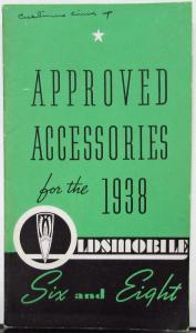 1938 Oldsmobile Six & Eight Accessories Sales Brochure Original