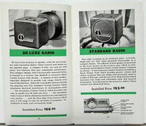 1938 Oldsmobile Six & Eight Accessories Sales Brochure Original