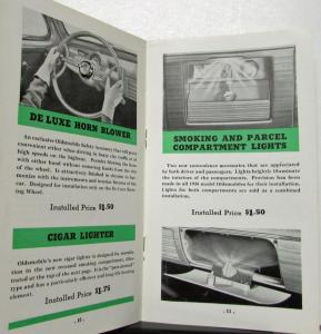 1938 Oldsmobile Six & Eight Accessories Sales Brochure Original