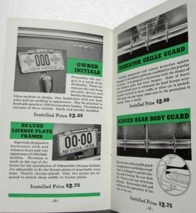 1938 Oldsmobile Six & Eight Accessories Sales Brochure Original