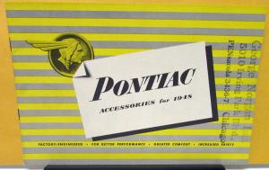 1948 Pontiac Dealer Accessories Sales Brochure Catalog Options Original Rare