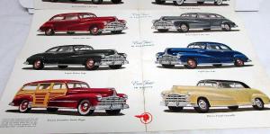 1948 Pontiac Dealer Sales Brochure Folder Large Torpedo Streamliner Woody Rare