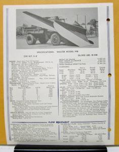 1960 1961 1962 1963 1964 1965 Walter Truck Model FFB Brochure & Specifications