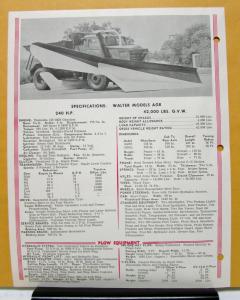 1960 1961 1962 1963 1964 1965 Walter Truck Model AGR Brochure & Specifications