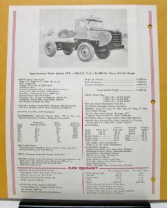 1967 Walter Truck Model FFK Snow Fighter Sales Brochure & Specifications