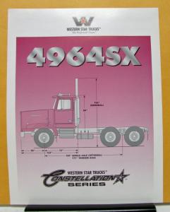 1998 Western Star Truck Model 4964SX Canadian Sales Brochure and Specifications