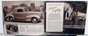 1939 Oldsmobile Series 60 70 80 Sales Brochure Original