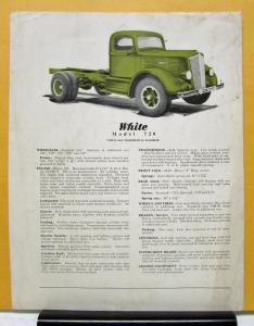 1936 White Truck Model 720 Sales Brochure & Specifications