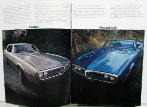 1967 Pontiac Firebird 326 Sprint HO 400 Color Sales Brochure Original