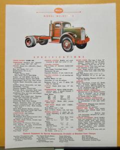 1955 White Truck Model WC 22PLTD Sales Brochure & Specifications