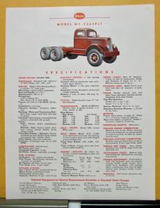 1956 White Truck Model WC 2264PLT Sales Brochure & Specifications