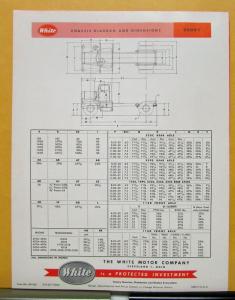 1956 White Truck Model 9000T Tractor Sales Brochure & Specifications