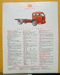 1956 White Truck Model 3020 Sales Brochure & Specifications