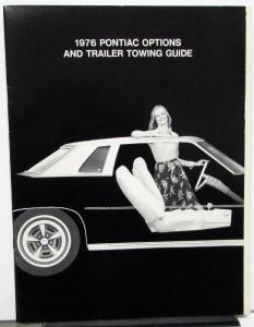 1976 Pontiac Dealer Options Accessories Trailer Towing Guide Sales Brochure