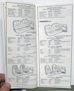 1978 Pontiac Dealer Colors & Interiors Brochure Selector Paint Chips Full Line