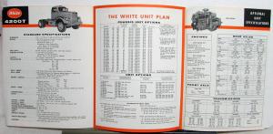 1959 White Truck Model 4200T Tractor Gasoline Sales Brochure & Specifications