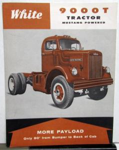 1959 White Truck Model 9000T Tractor Mustang Sales Brochure & Specifications