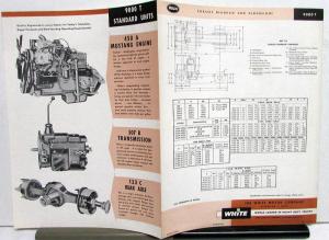 1959 White Truck Model 9000T Tractor Mustang Sales Brochure & Specifications