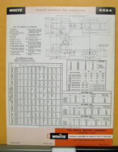 1961 White Truck Model 4264 Tandem Gasoline Sales Folder & Specifications