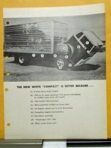 1961 White Truck Model 1500 Compact City Suburban Service Sales Brochure