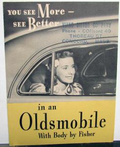 1940 Oldsmobile Fisher Body Dupont Hi Test Butacite Plastic Sales Folder Orig