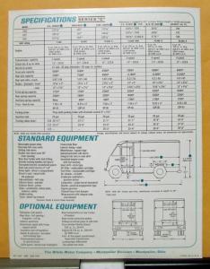 1964 White Truck Model C10 C12 C15 PDQ Sales Brochure & Specifications